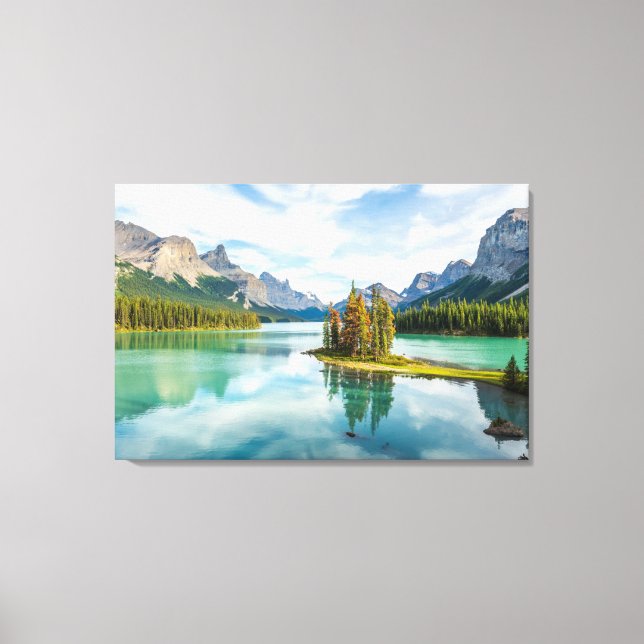 Wasser | Maligne Lake, Jasper National Park, Kanad Leinwanddruck (Vorderseite)