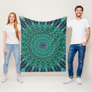 Wasser-Mandala Fleecedecke