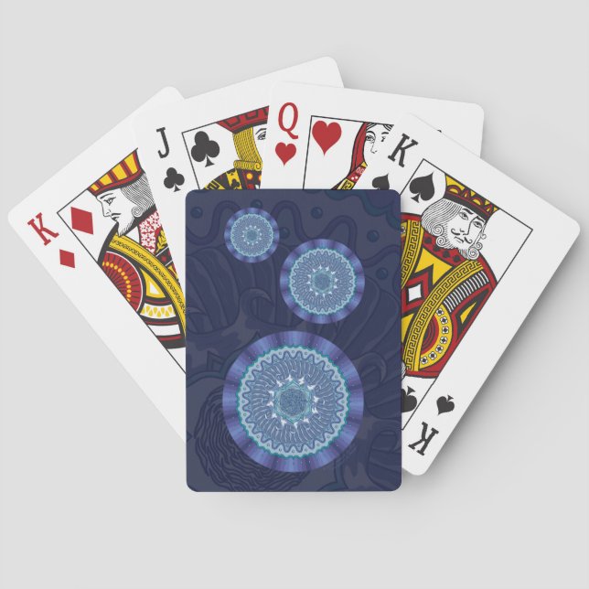 Wasser-Mandala-klassische Spielkarten (Rückseite)