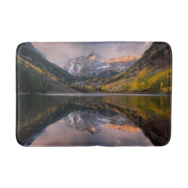 Wasser | Maroon Bells Colorado Badematte (Vorderseite)