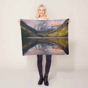 Wasser   Maroon Bells Colorado Fleecedecke