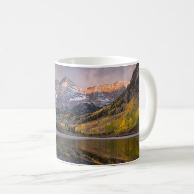 Wasser | Maroon Bells Colorado Kaffeetasse (VorderseiteRechts)