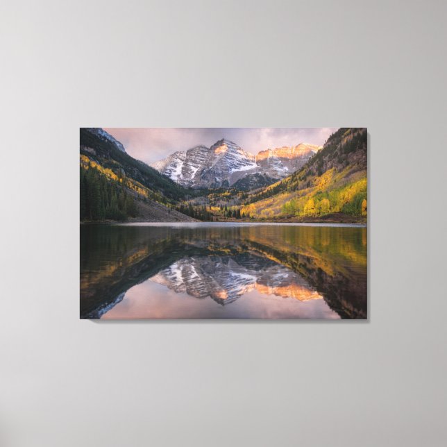 Wasser | Maroon Bells Colorado Leinwanddruck (Vorderseite)