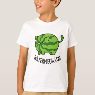 Wasser-Mäuse Funny Watermelon Cat Pun T-Shirt