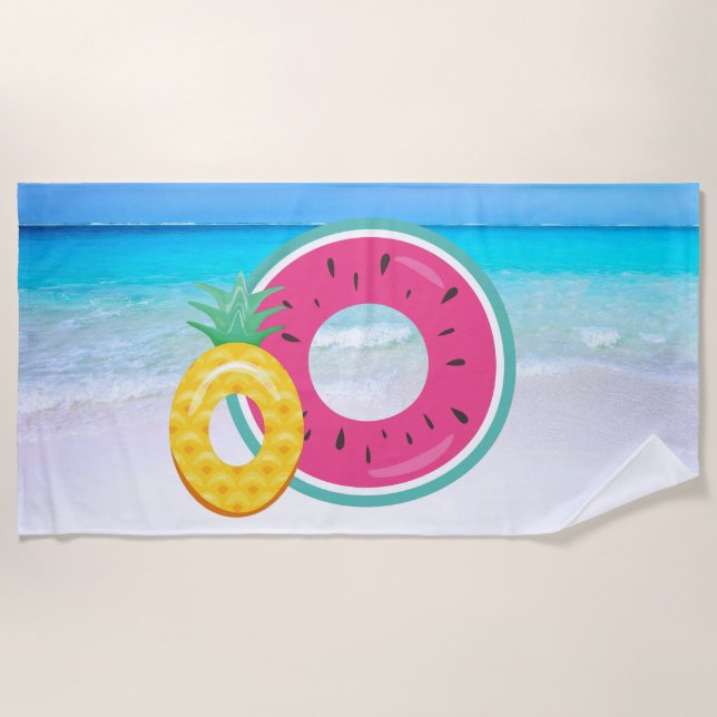 Wasser Melon Ananas Strandtuch (Vorderseite)