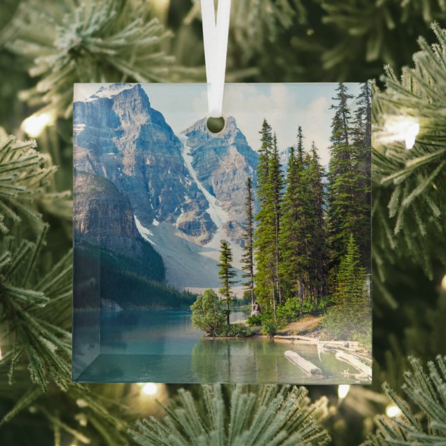 Wasser | Moraine Lake, Kanada Ornament Aus Glas (Insitu)