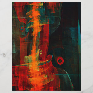 Wasser Orange Rot Blau Modernes Abstrakte Kunst Mu Flyer