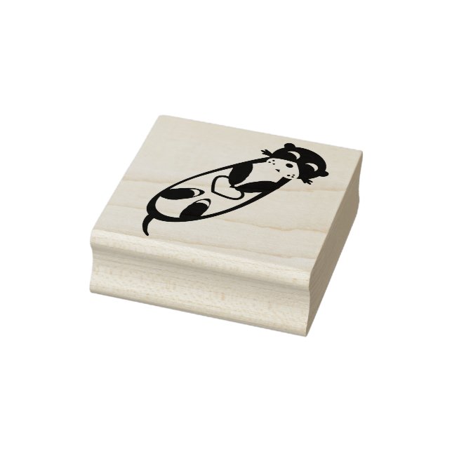 Wasser Otter mit Herz Gummistempel (Stempel)