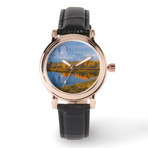 Wasser   Oxbow Bend Jackson Wyoming Armbanduhr