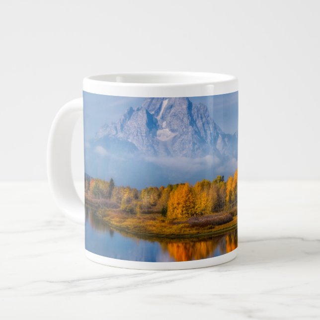 Wasser | Oxbow Bend Jackson Wyoming Jumbo-Tasse (Vorderseite Links)