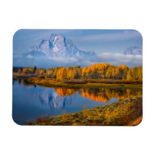 Wasser   Oxbow Bend Jackson Wyoming Magnet