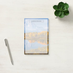 Wasser Oxbow Bend Jackson Wyoming Post-it Klebezettel