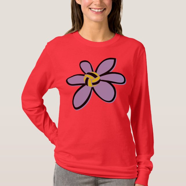 Wasser-Polo-Ball-Blume - Entwurf 2 T-Shirt (Vorderseite)