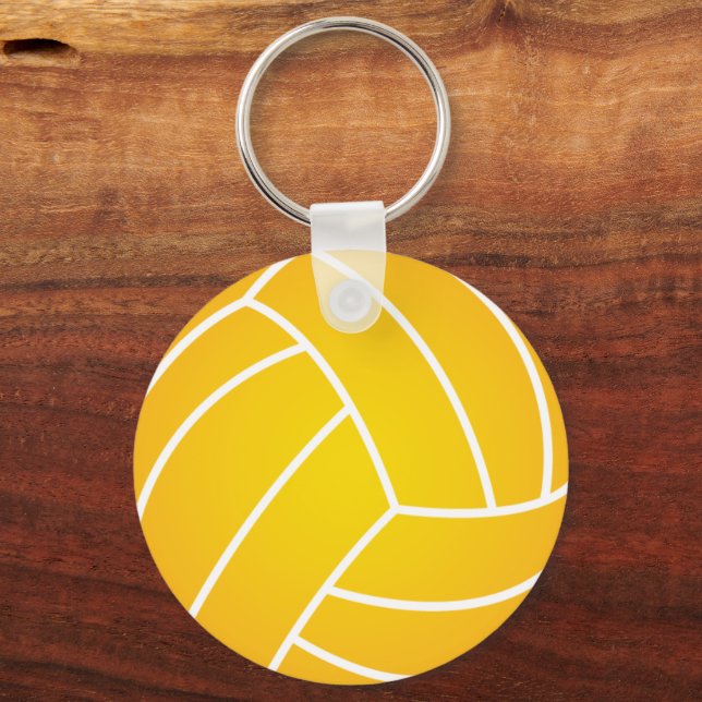 Wasser-Polo-Ball-Gelber Schlüsselanhänger (Rückseite)