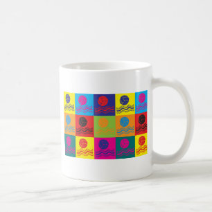 Wasser-Polo-Pop-Kunst Kaffeetasse