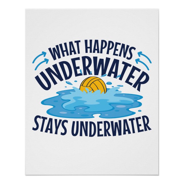 Wasser Polo Was unter Wasser passiert Poster (Vorderseite)