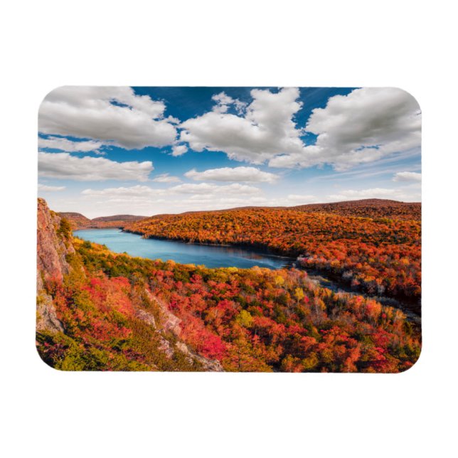 Wasser | Porcupine Mountains Michigan Magnet (Horizontal)
