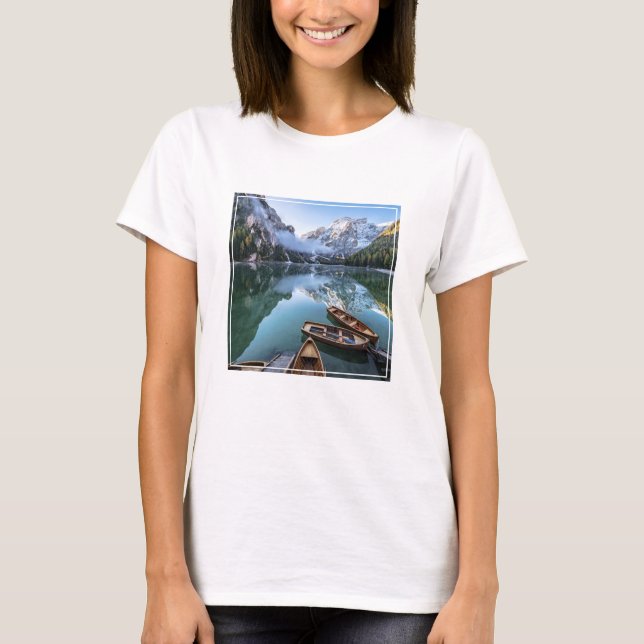 Wasser | Pragser Wildsee Dolomites Italien T-Shirt (Vorderseite)