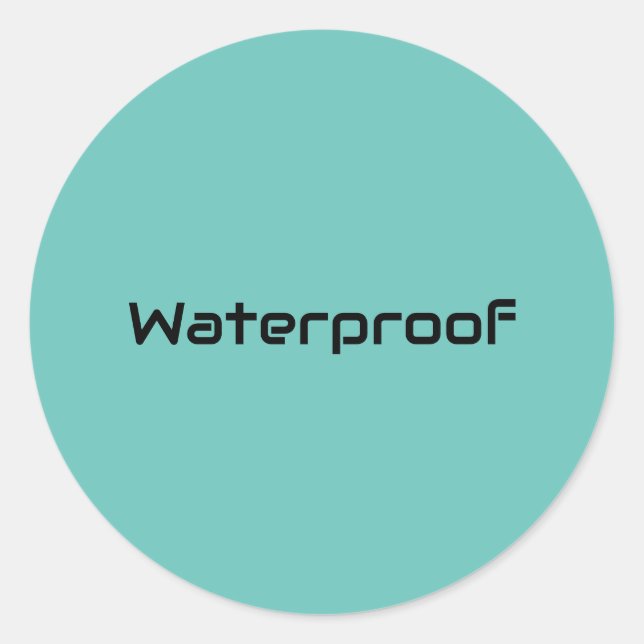Wasser-Proof-Aquamarines Blue-Label-Packung Runder Aufkleber (Vorderseite)