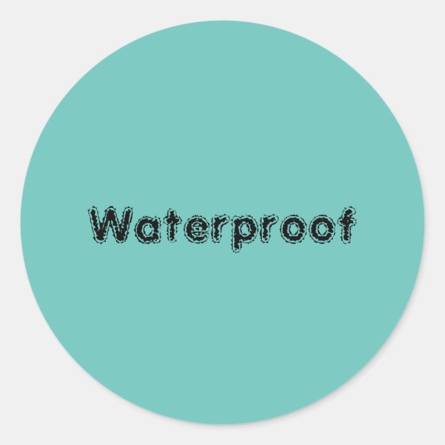 Wasser-Proof-Label-Packung Aquamarin blau Runder Aufkleber (Vorderseite)