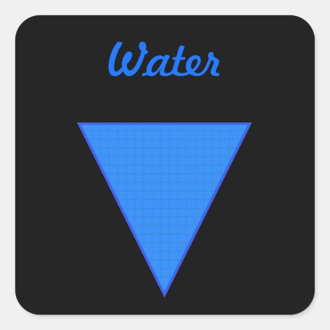 Wasser Quadratischer Aufkleber (Vorderseite)
