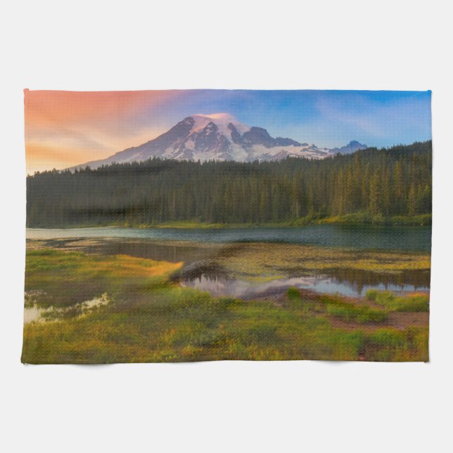 Wasser | Rainier National Park, Washington Geschirrtuch (Horizontal)