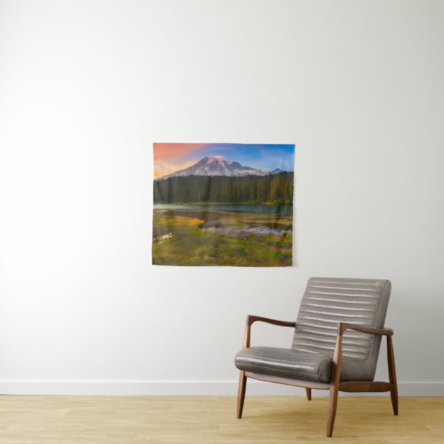 Wasser | Rainier National Park, Washington Wandteppich (Beispiel (Horizontal))