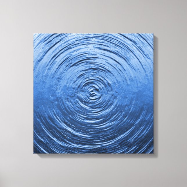 Wasser Rippelblau Leinwanddruck (Vorderseite)