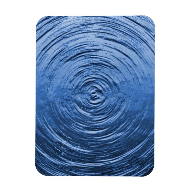 Wasser Rippelblau Magnet (Vertikal)