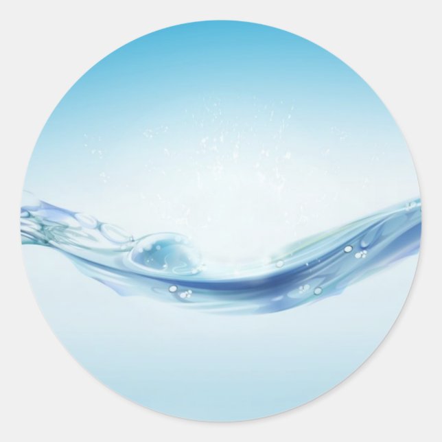 Wasser-Rippeleffekt Runder Aufkleber (Vorderseite)
