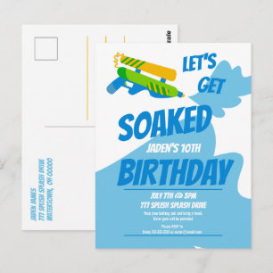 Wasser-Rüstung Battle Pool Party Kinder Sommer Geb Postkarte