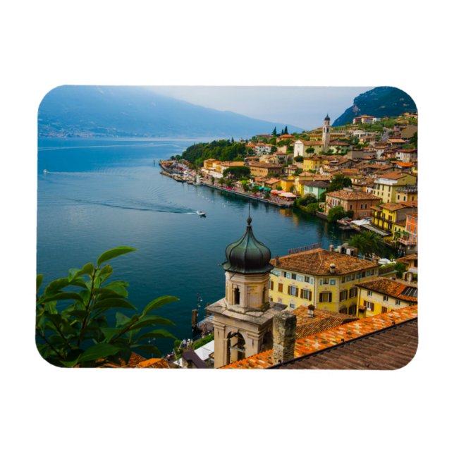 Wasser | San Benedetto Church Lake Garda, Italien Magnet (Horizontal)