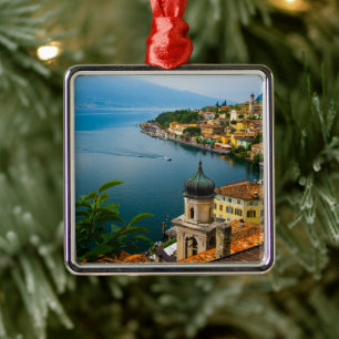 Wasser San Benedetto Church Lake Garda, Italien Ornament Aus Metall