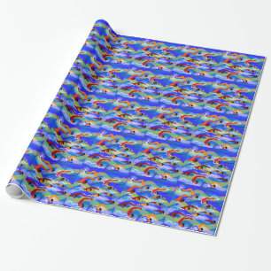 Wasser-Schwimmen-Packpapier Geschenkpapier