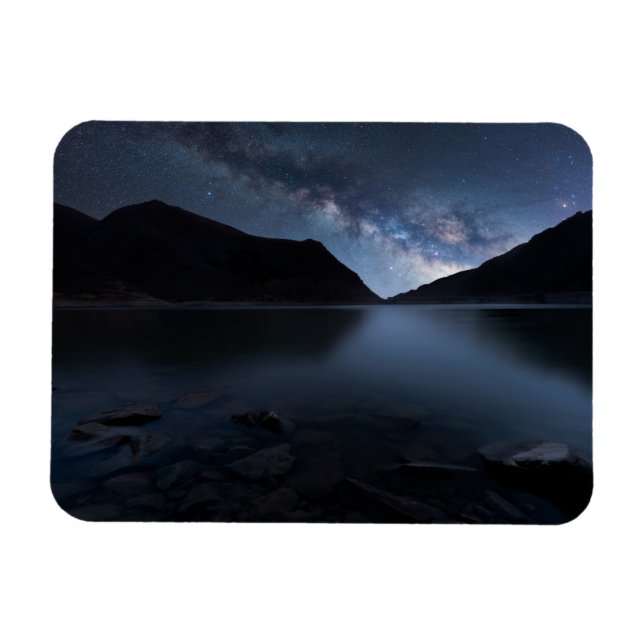 Wasser | See in der Nacht Magnet (Horizontal)