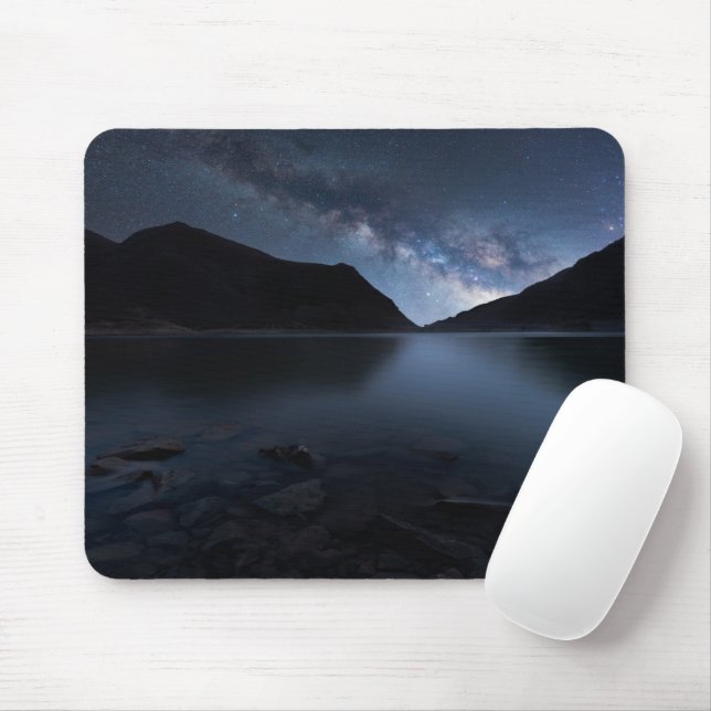 Wasser | See in der Nacht Mousepad (Mit Mouse)