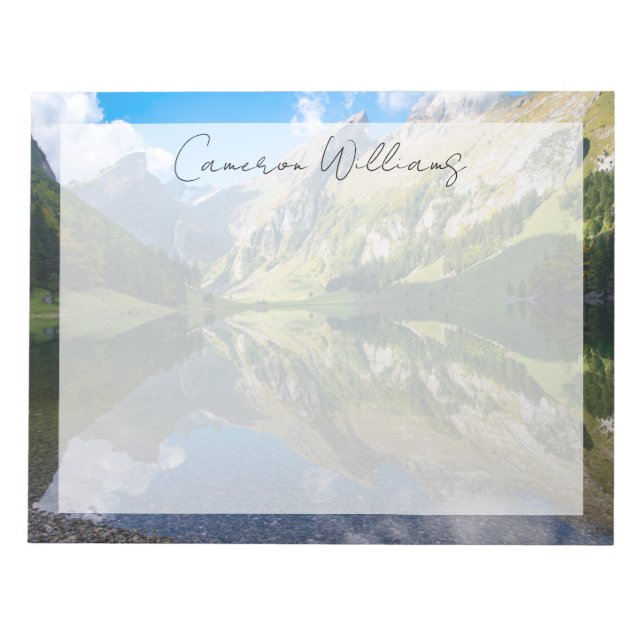 Wasser | Seealpsee Schweizer Alpen Schweiz Notizblock (Vorderseite)