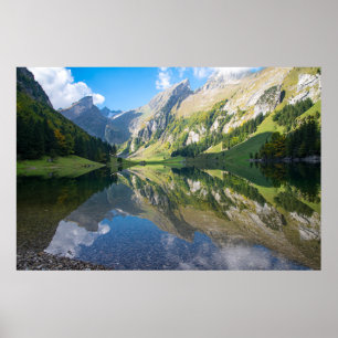 Wasser Seealpsee Schweizer Alpen Schweiz Poster