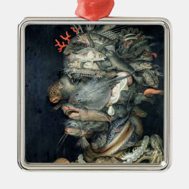 Wasser, Silbernes Ornament (Vorne)