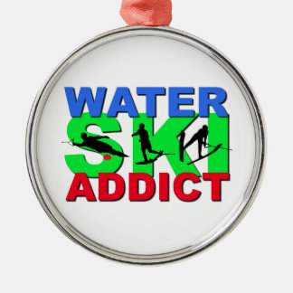 Wasser-Ski-Süchtiger Silbernes Ornament
