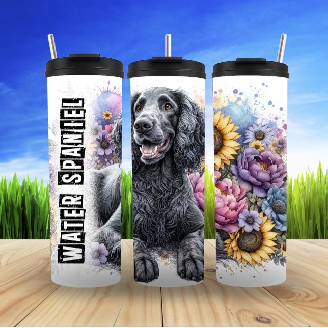 Wasser Spaniels farbenfrohe Erholung Thermosbecher (Von Creator hochgeladen)