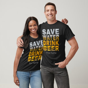 Wasser Sparen Bier Trinken Spruch Für Junggesellen T-Shirt