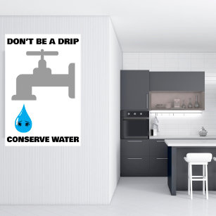 Wasser sparen poster