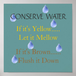 Wasser sparen poster