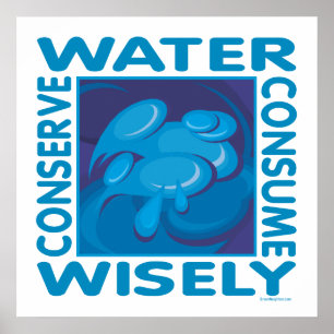 Wasser sparen - vernünftig nutzen poster