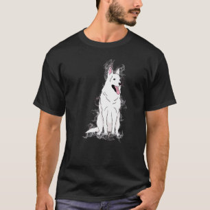 Wasser Splash Proton Science White German Shepherd T-Shirt