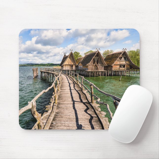 Wasser | Stilhäuser über dem Wasser Mousepad (Mit Mouse)