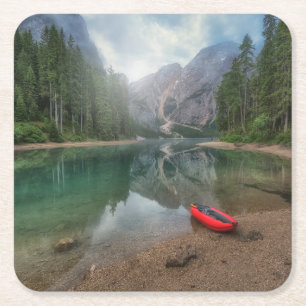 Wasser   Südtiroler See, Italien Rechteckiger Pappuntersetzer