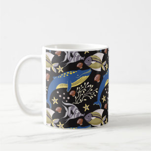 Wasser-Tiere-Muster   Ozean-Unterwasserleben 17 Kaffeetasse