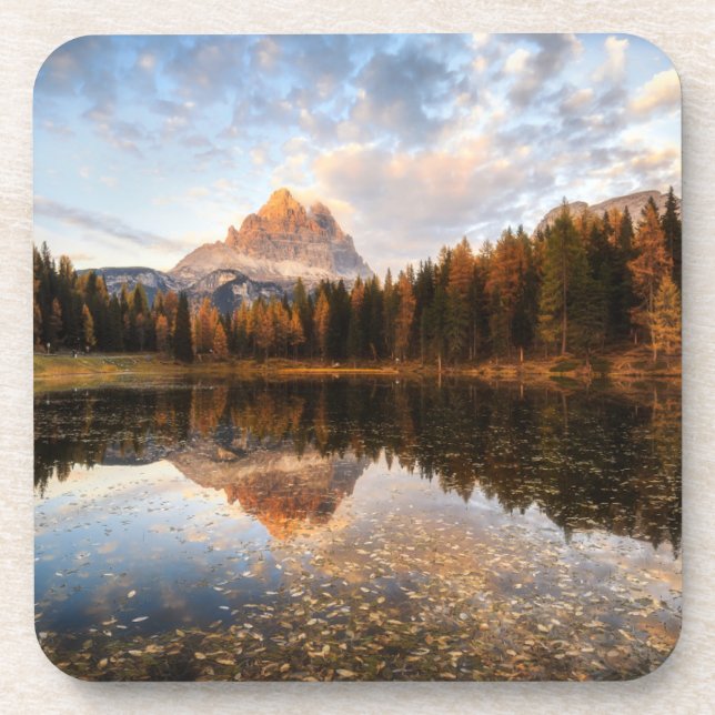 Wasser | Tre Cime Di Lavaredo Italien Getränkeuntersetzer (Vorderseite)